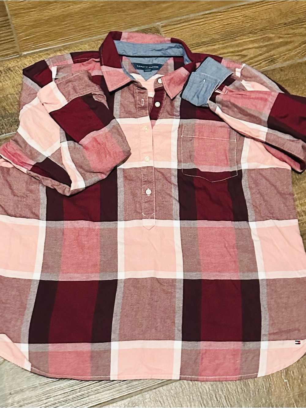 Tommy Hilfiger Women's Plaid Popover Flannel